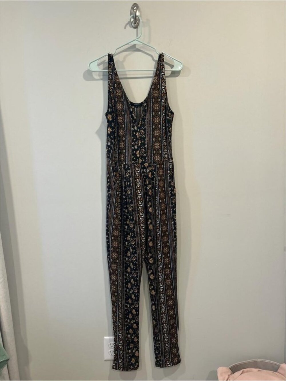 Floral-Stripe Sleeveless